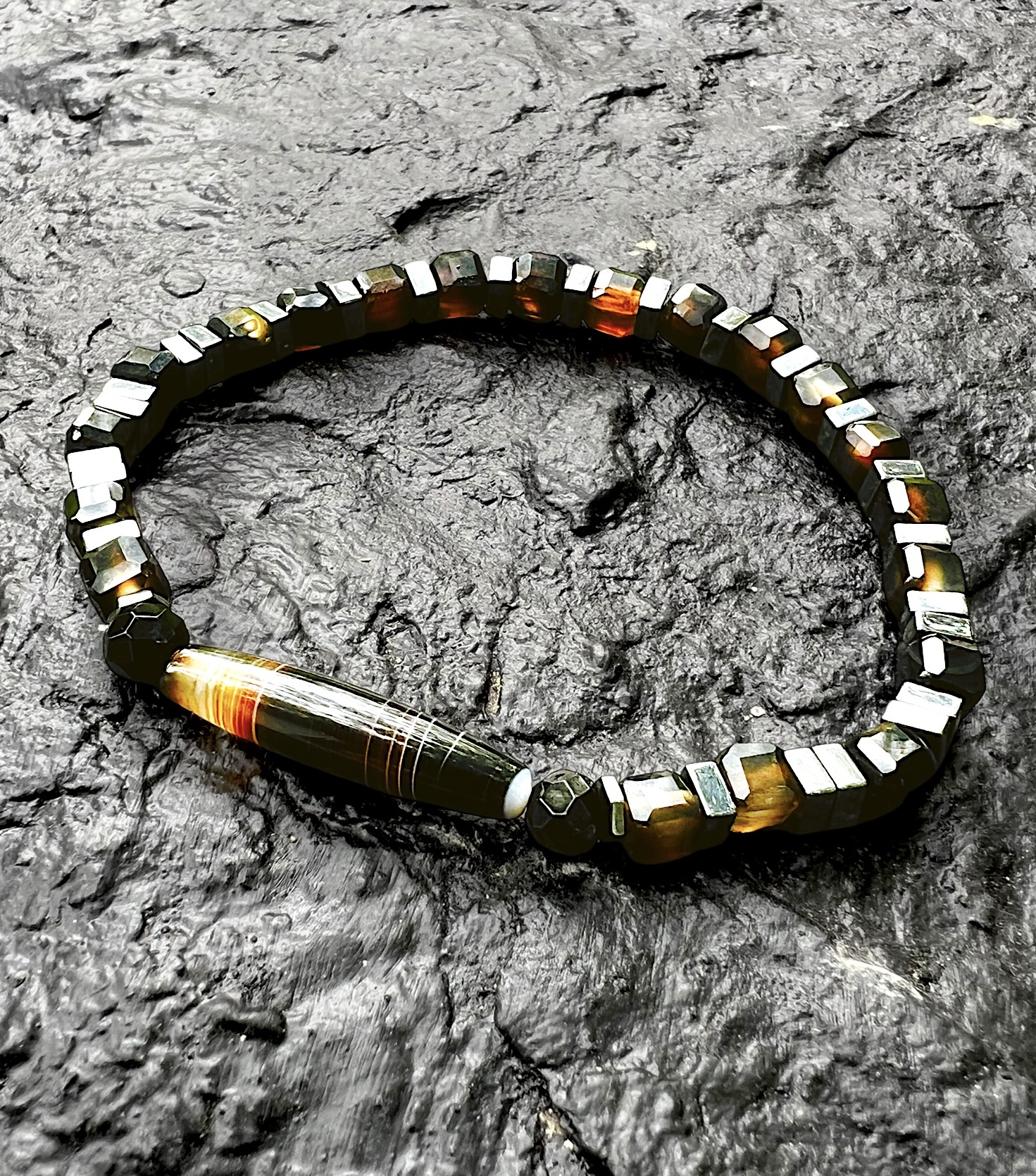 Ember Noir gemstone bracelet