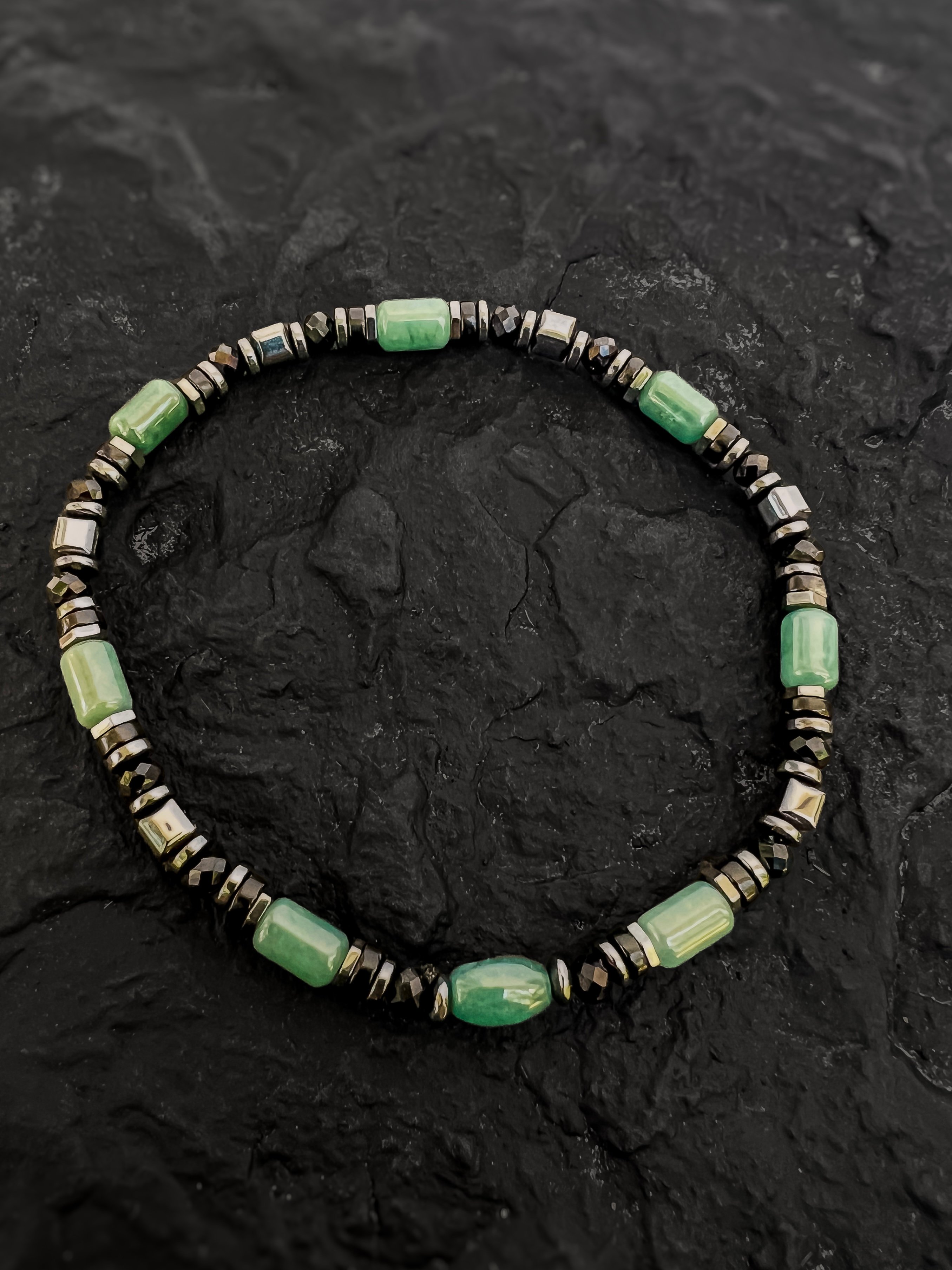 GJ-7 Guatemalan Blue Mountain Jade bracelet
