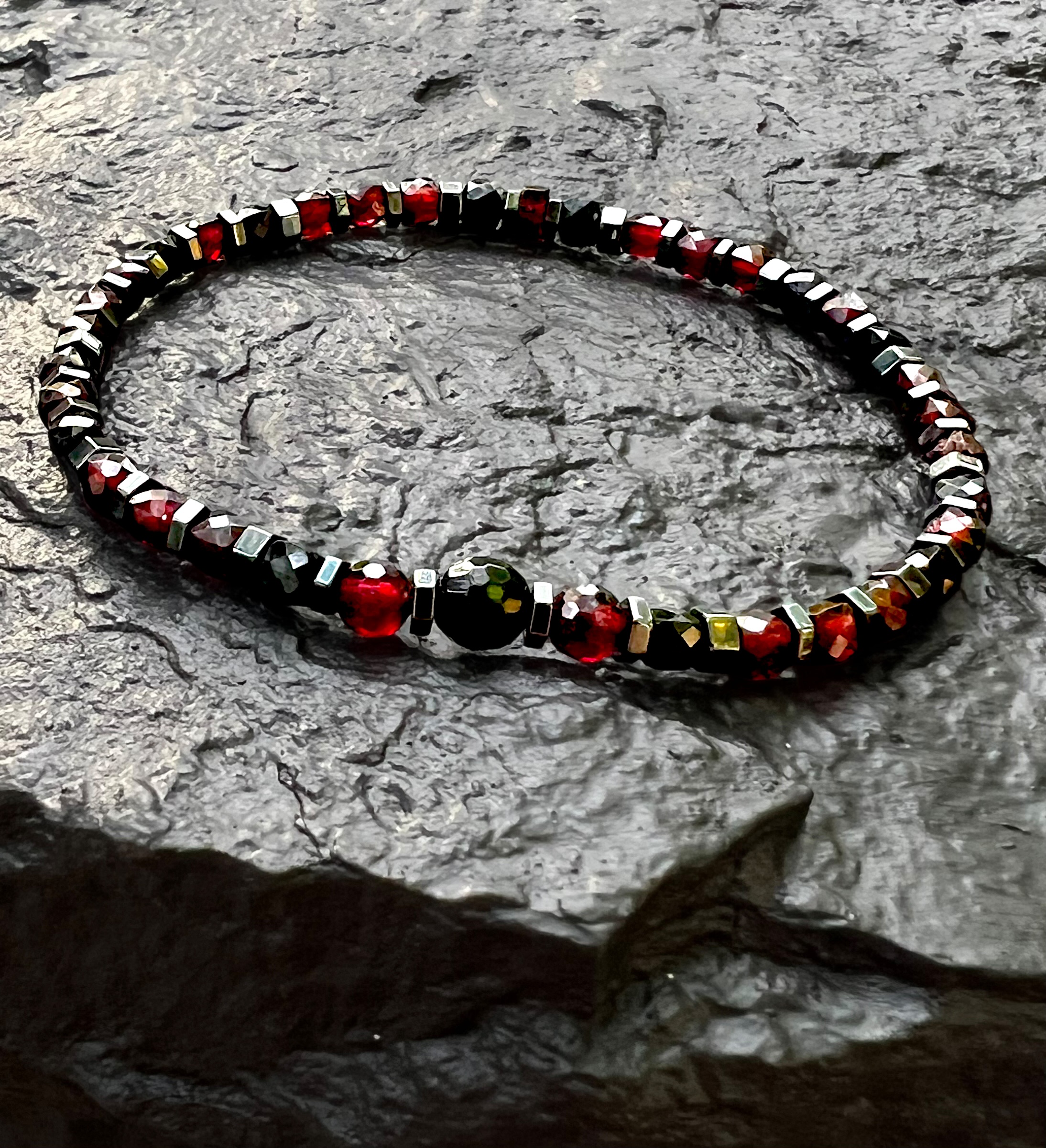 Garnet Noir gemstone bracelet